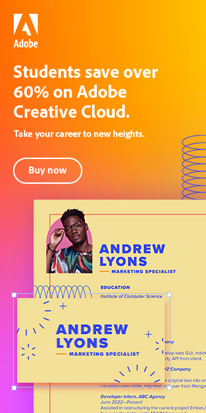 Adobe Creative Cloud Student & Teacher assets