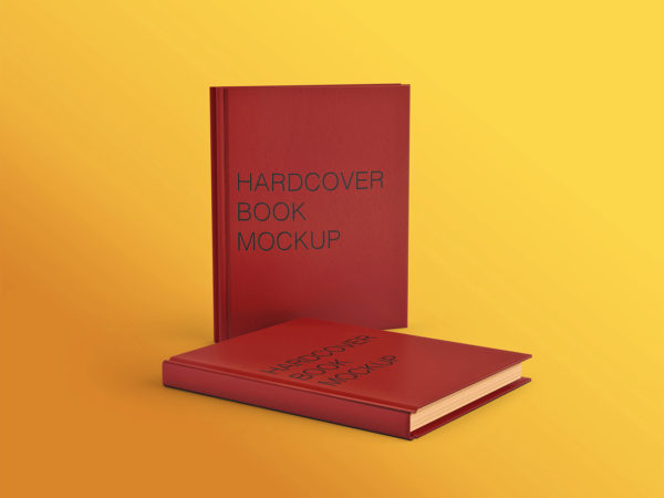 Hardcover Book Mockup on a Light Background