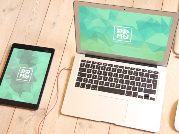 Free MacBook PSD Mockup Set