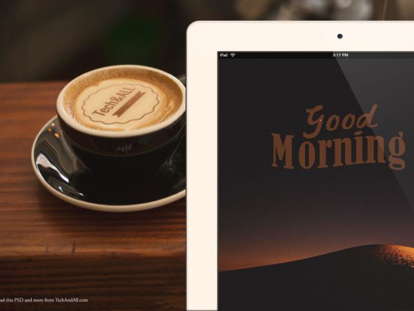 Good Morning Mockup (iPad and Latte Art)