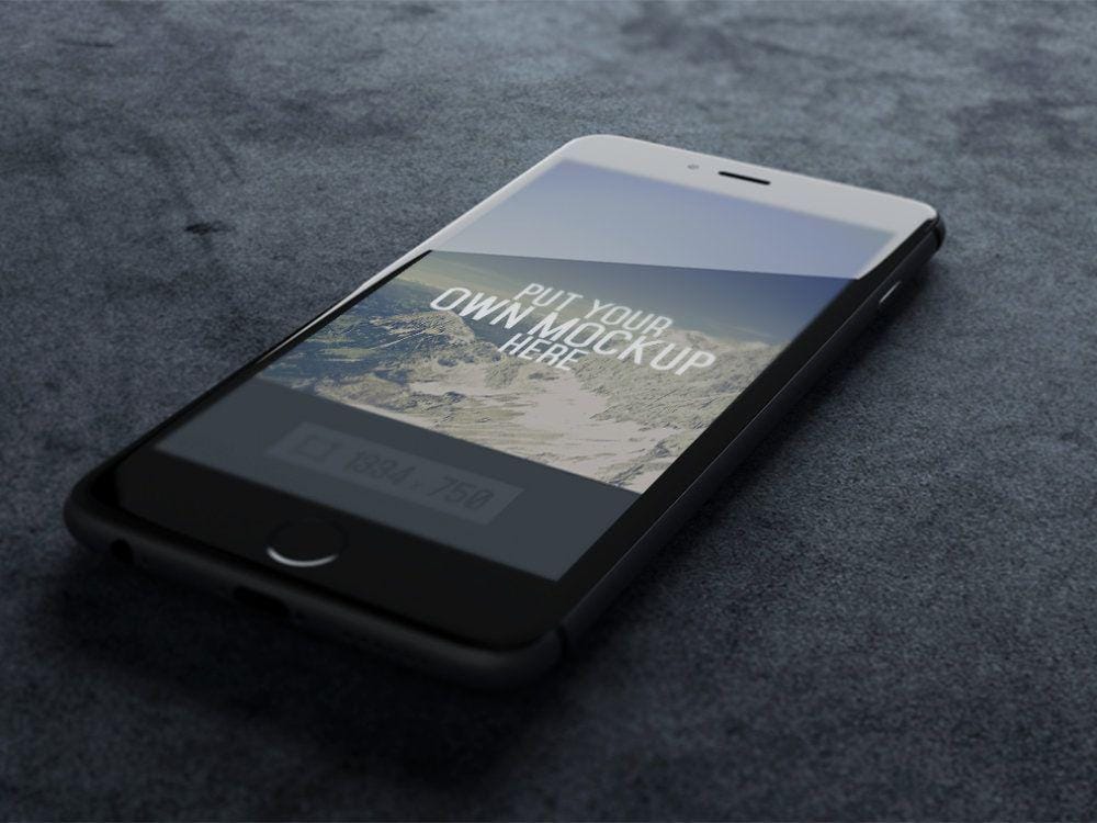 Download iPhone-Black-PSD-mockup | Free Mockup