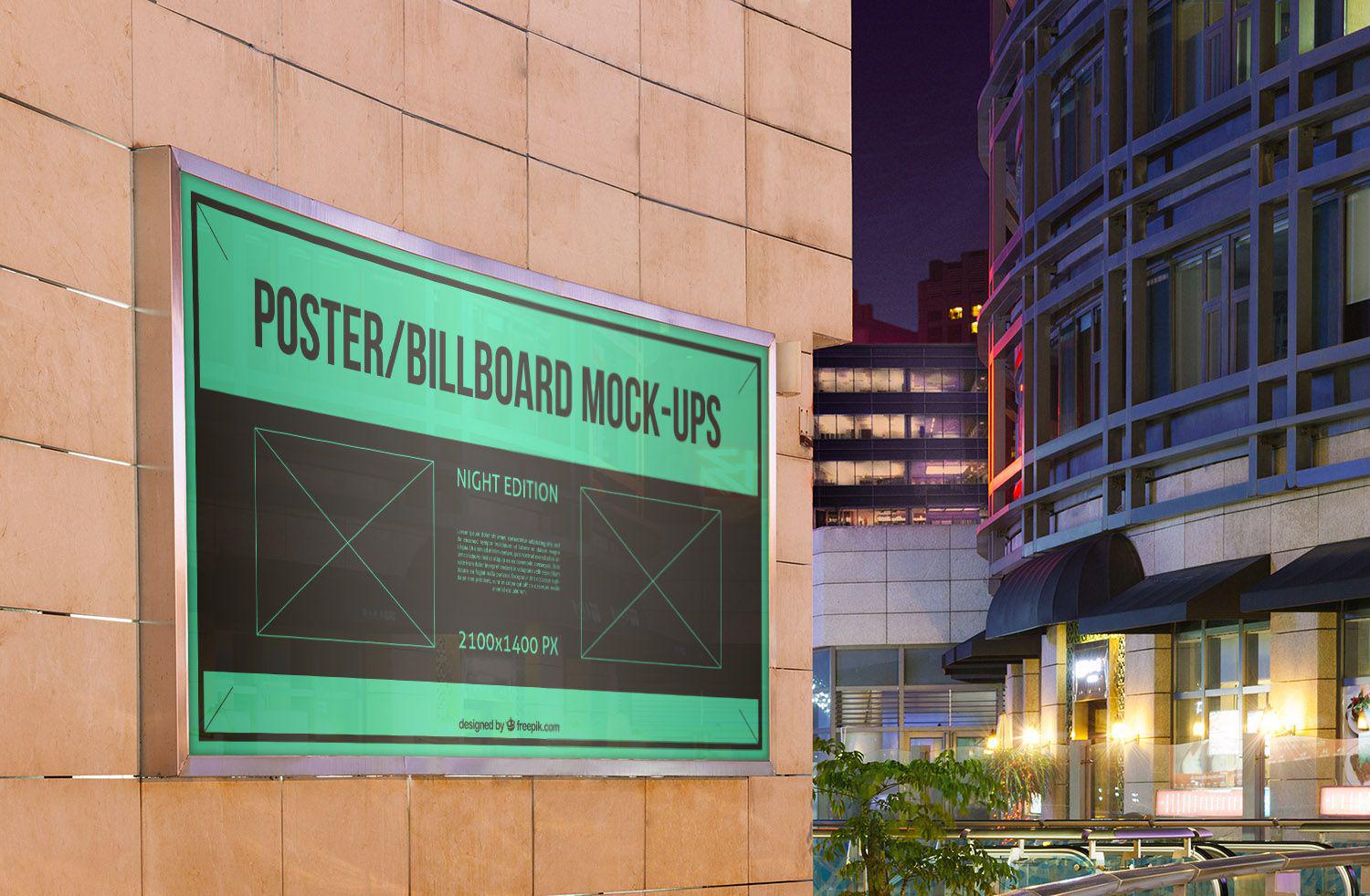 Download 10 Urban Poster/Billboard MockUps | Free Mockup