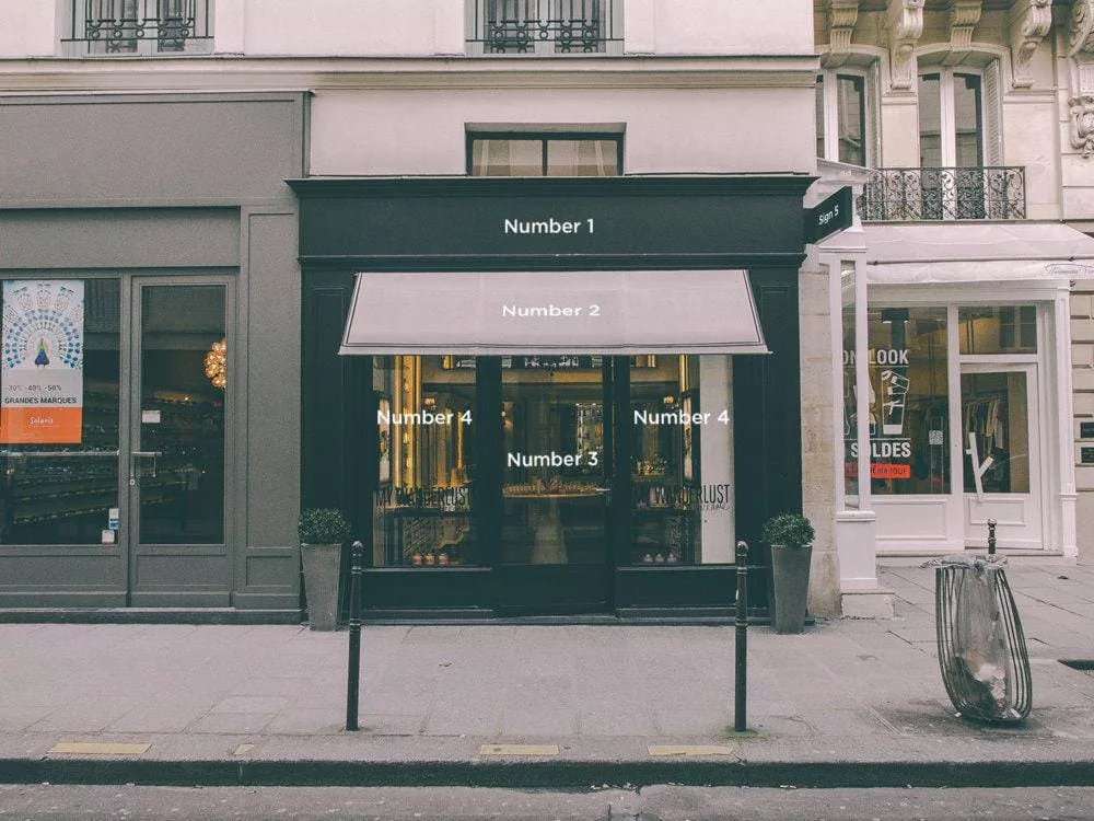 5 Signs and Facades MockUps