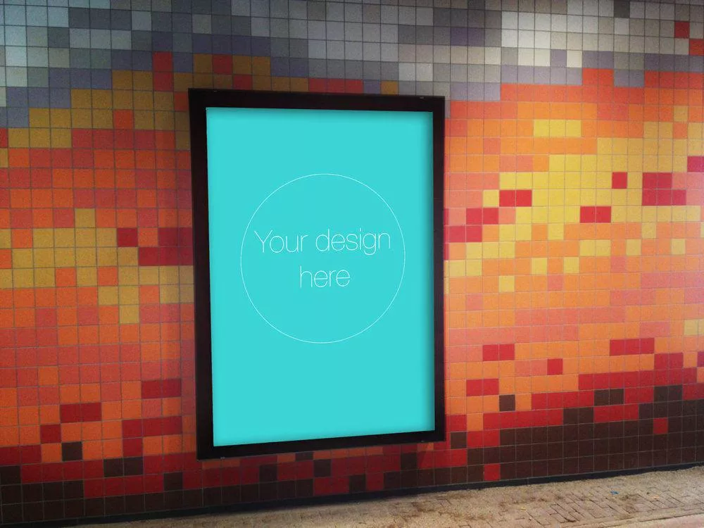 Free PSD Poster MockUp