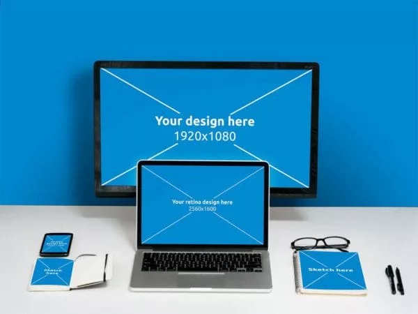 Free PSD desk Mockup