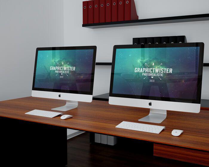 double-imac-office-free-mockup