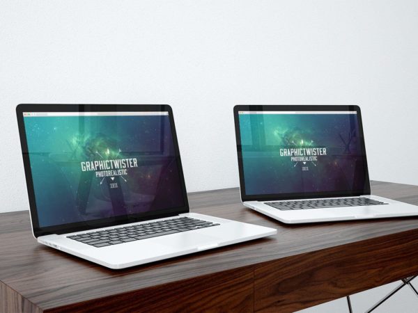 Double Mac Book Pro Mockup