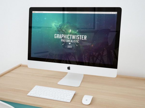 Photorealistic iMac Mockup PSD