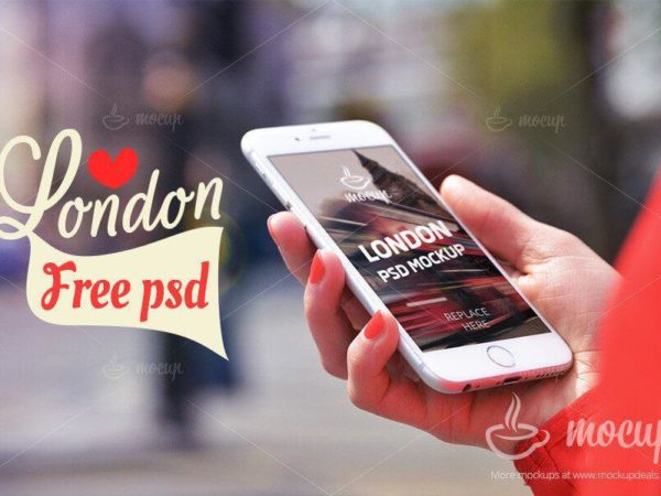 Free iPhone 6 PSD Mockup in London