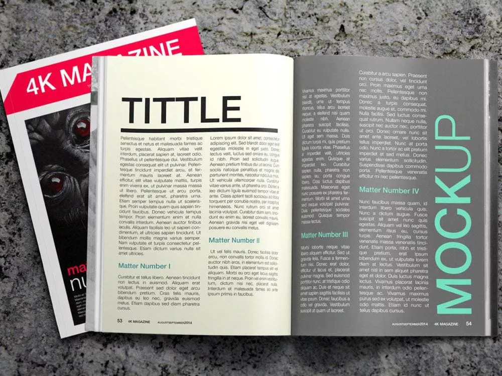 Magazine Mockups 4K