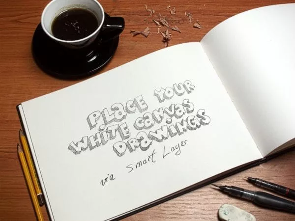 Sketchbook and Coffee Mockup