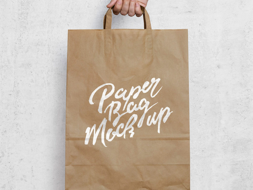 Download Brown Paper Bag MockUp | Free Mockup