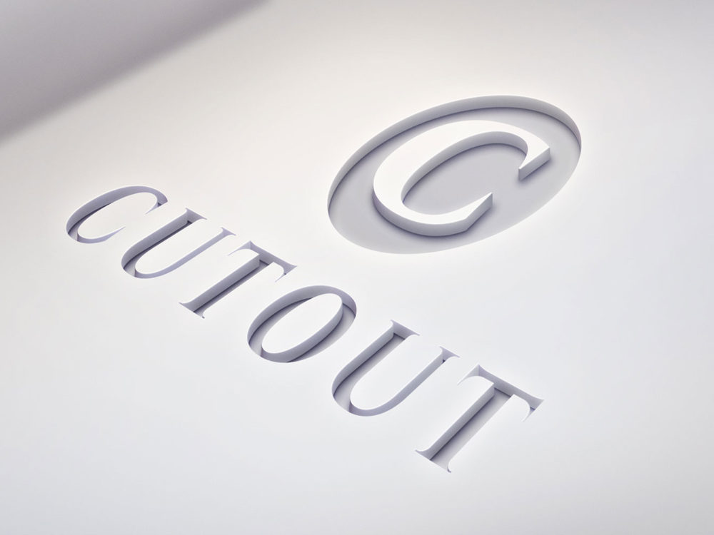 Cutout logo mockup | free mockup