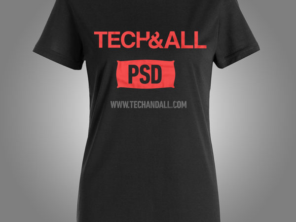 Female T Shirt PSD Mockup