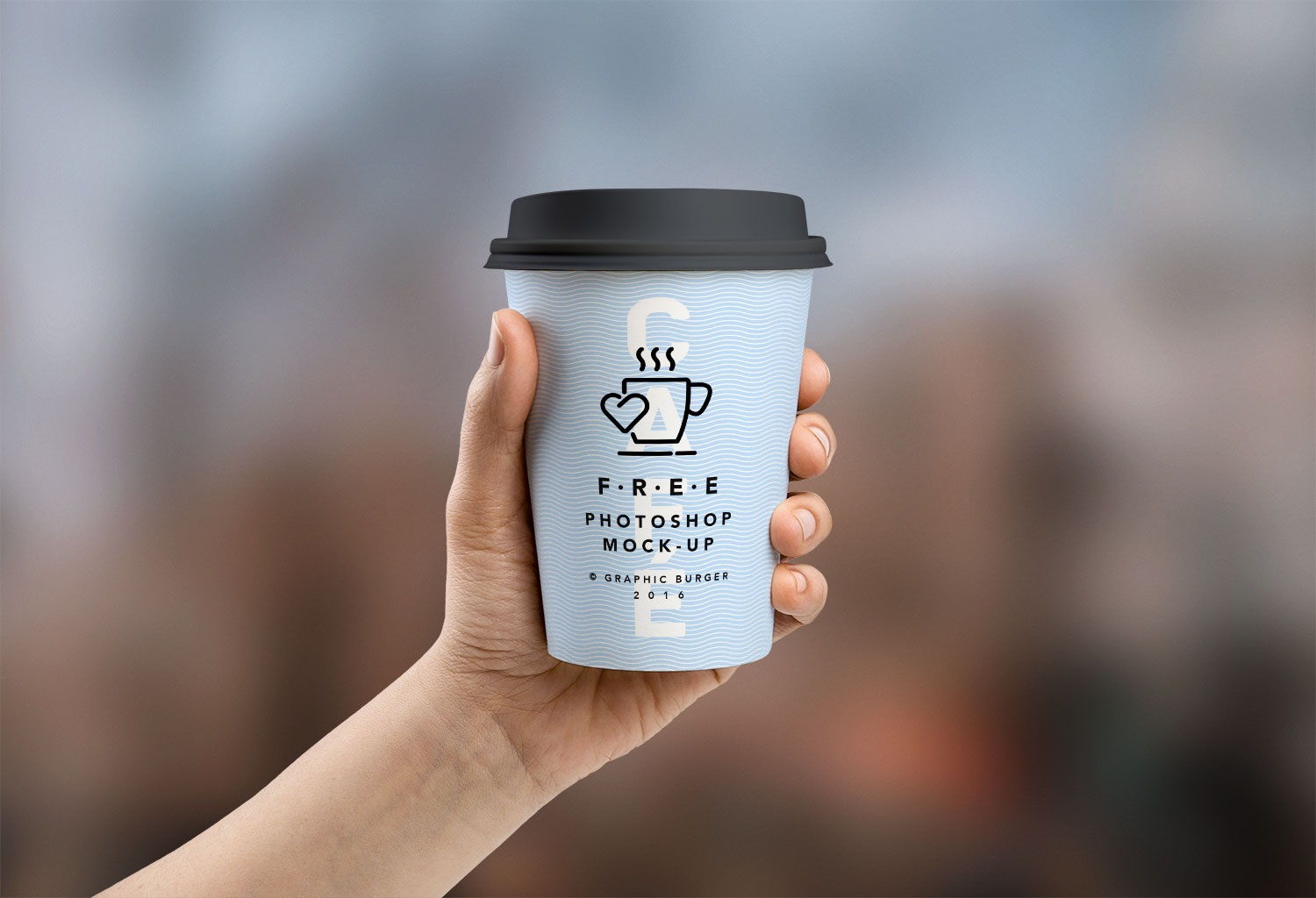 Free Medium and Small Cup In Hand MockUp PSD | Free Mockup