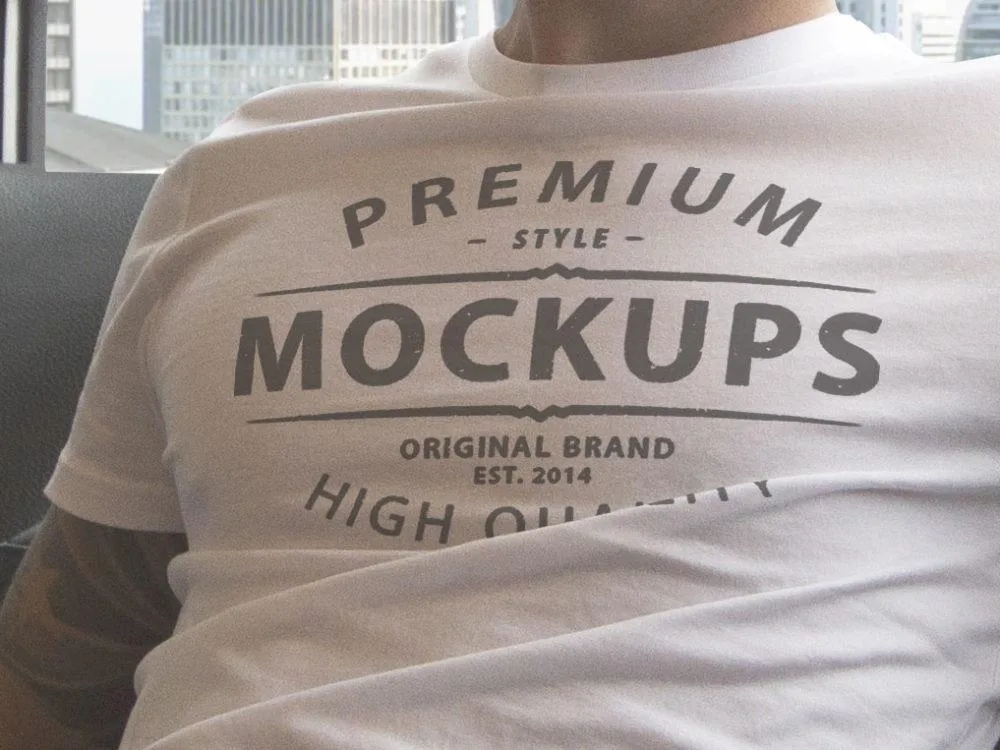 T-Shirt Mockup With Changeable Background