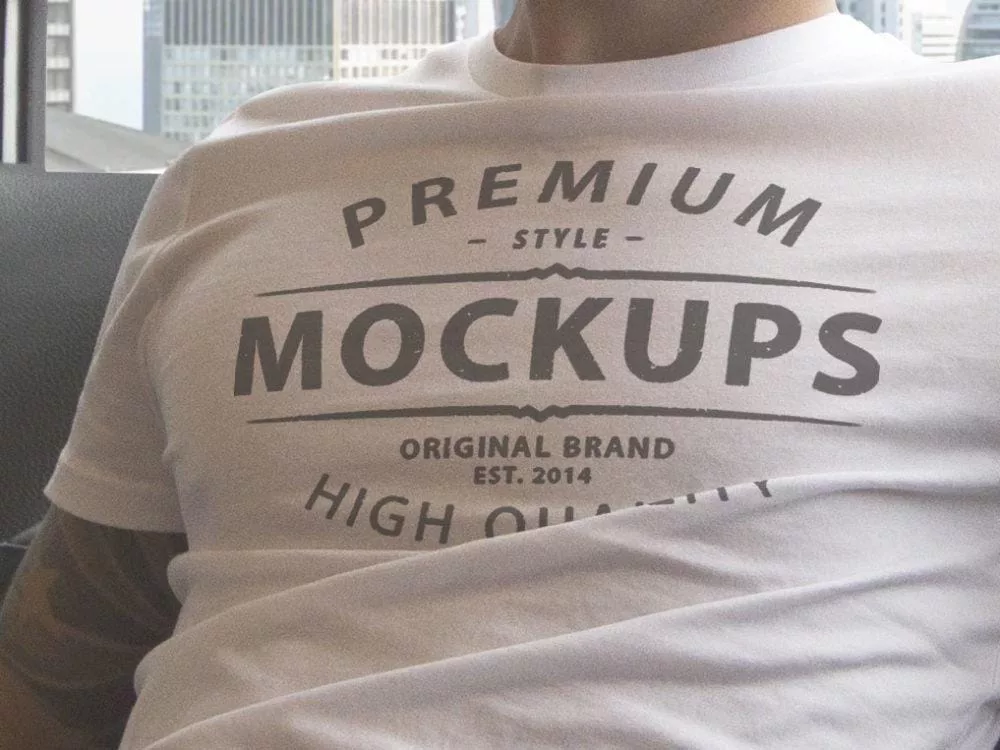 T-Shirt Mockup With Changeable Background