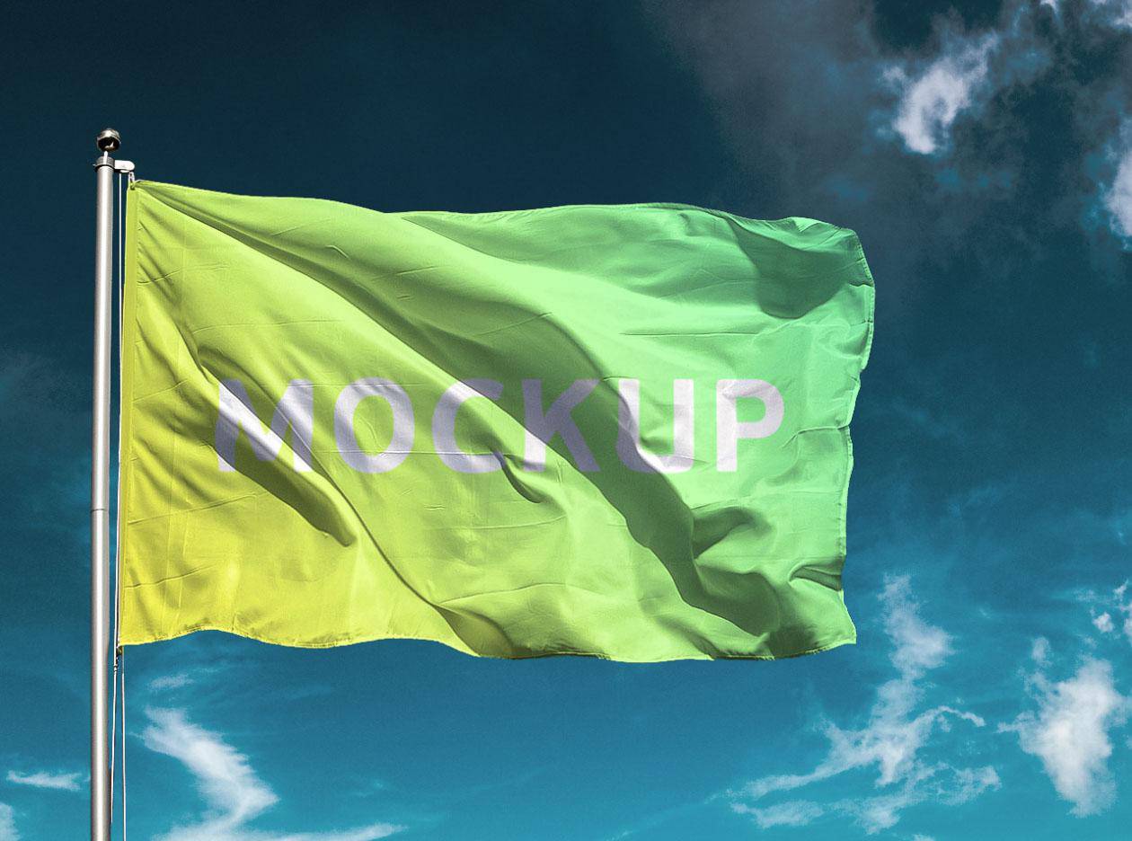 Download Free Flag Mockup - PSD | Free Mockup