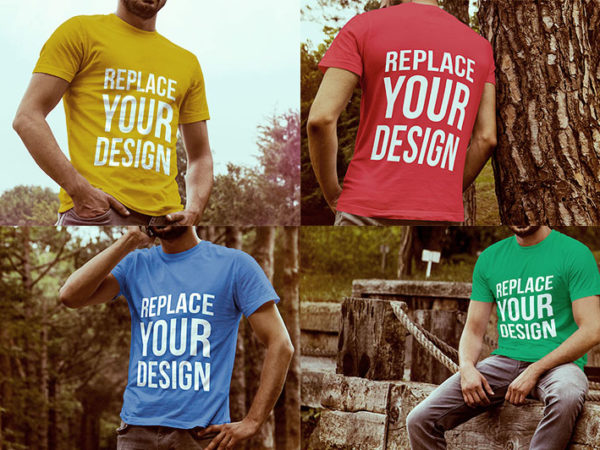 4 Free T-shirt Mockup Templates