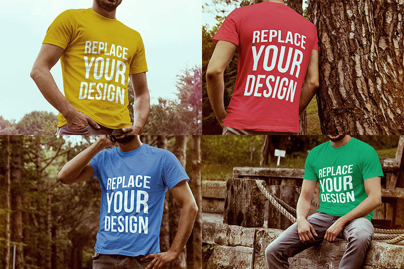 4 Free T-shirt Mockup Templates