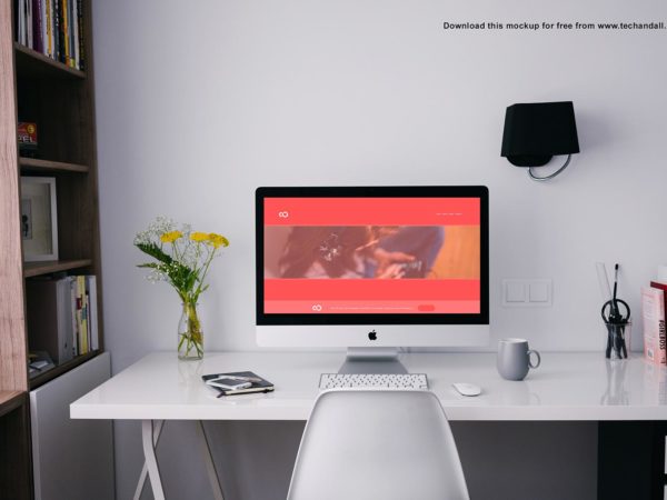 imac free psd mockup