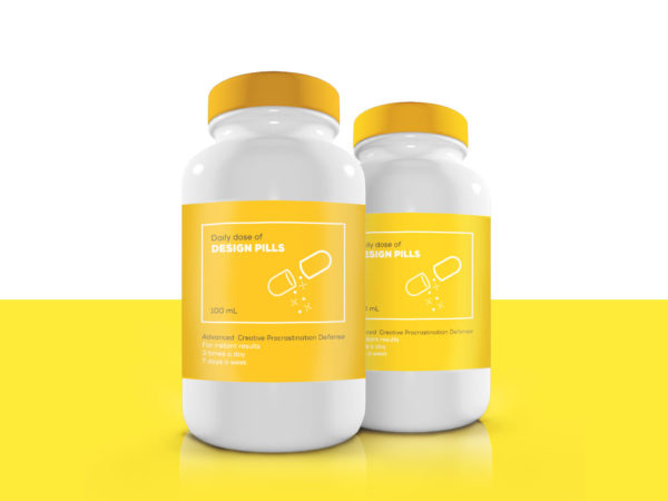 Pills Bottle Free Mockup