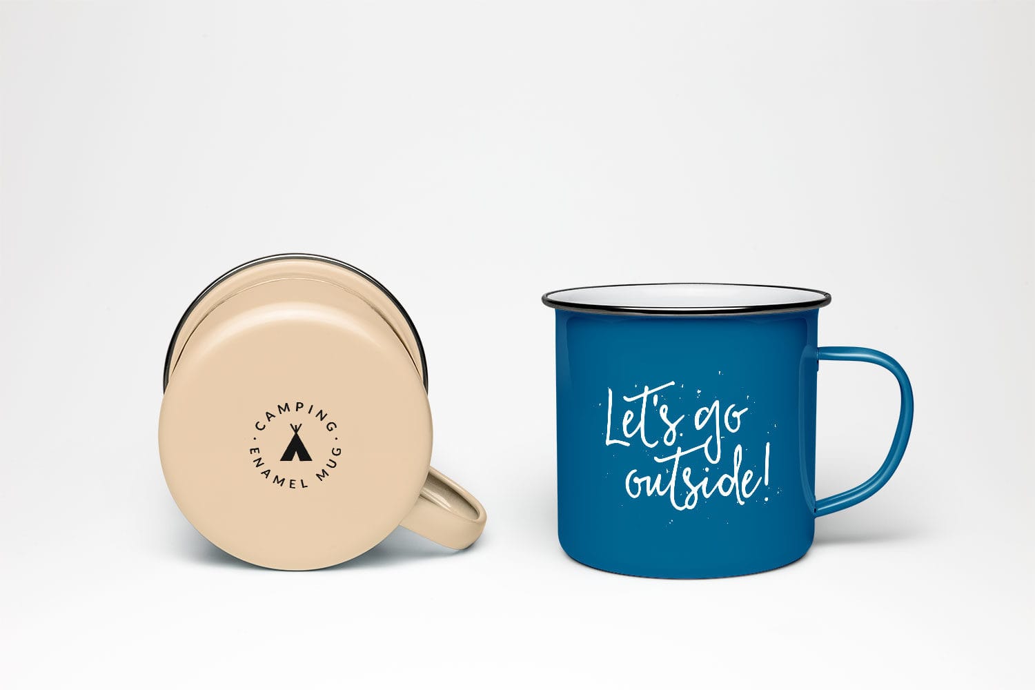 Download Enamel Mugs #01 - Free PSD Mockup | Free Mockup