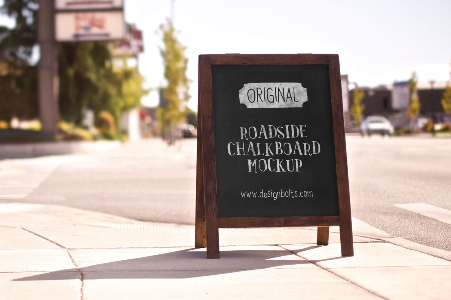 Download Roadside Chalkboard - Free Mockup PSD | Free Mockup