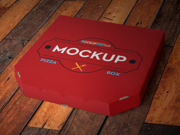 Pizza Box Free PSD Mockup