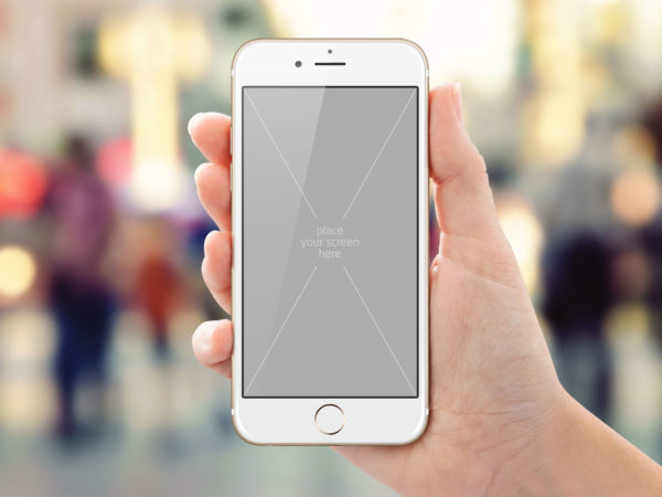 Free Black and White iPhone 6/6s Mockup PSD