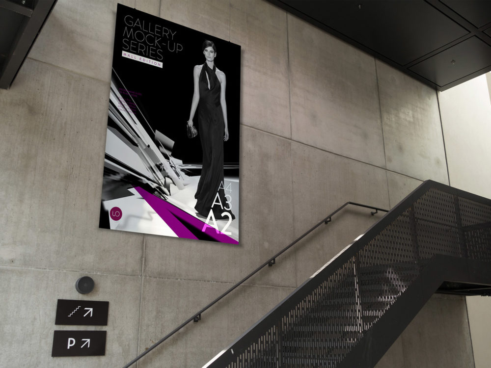 mall poster billboard mockup