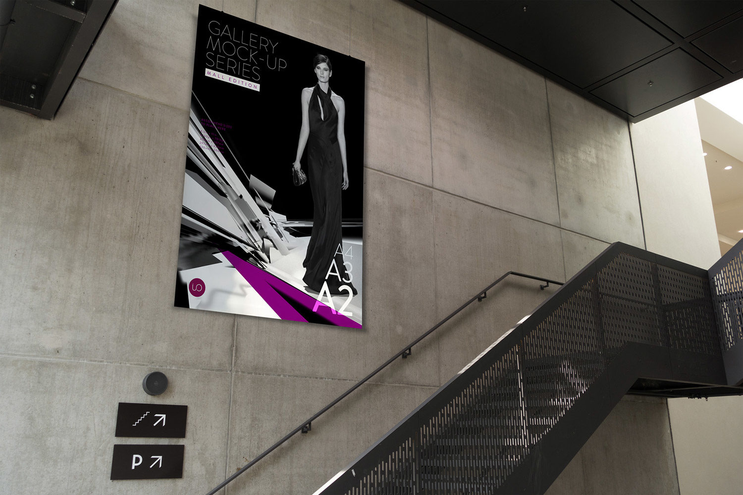 Gallery Mockup. In Mall | Free Mockup