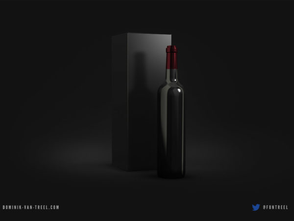 Wine Bottles Free Mockup