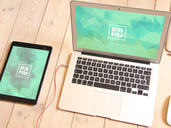 MacBook, iPad, iPhone – Free Mockup Set – 4 PSD’s