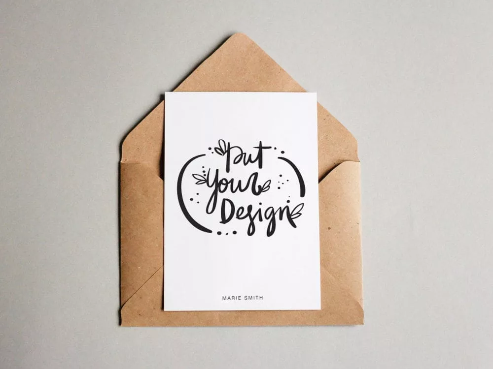 Postcard Free PSD Mockup