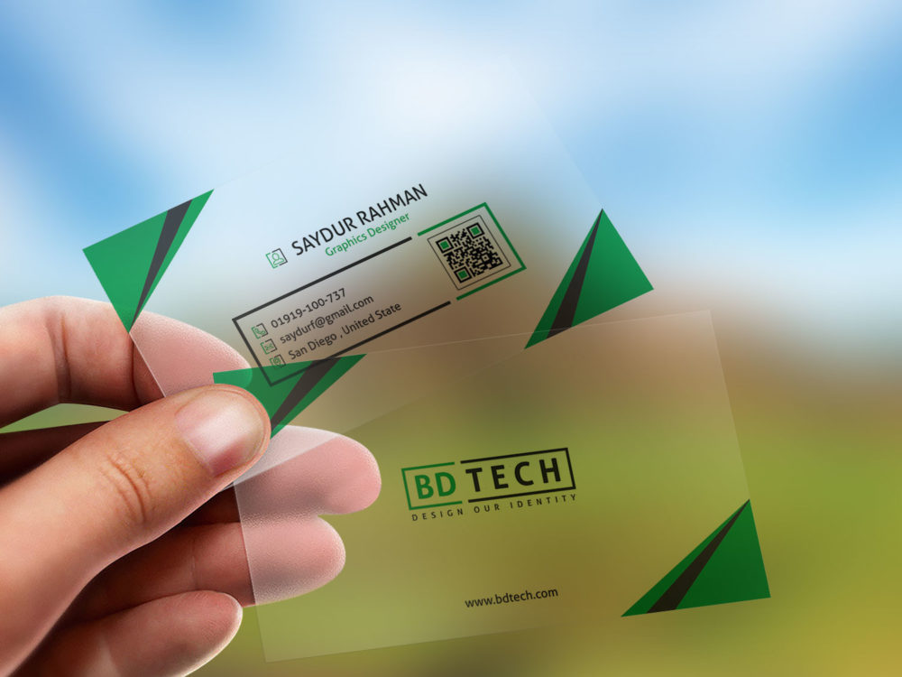 Translucent-plastic-business-card-mockup