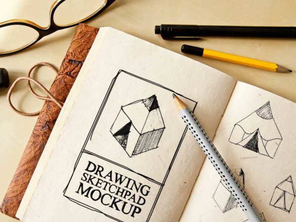 Drawing-Sketch-Pad-Free-PSD-Mockup