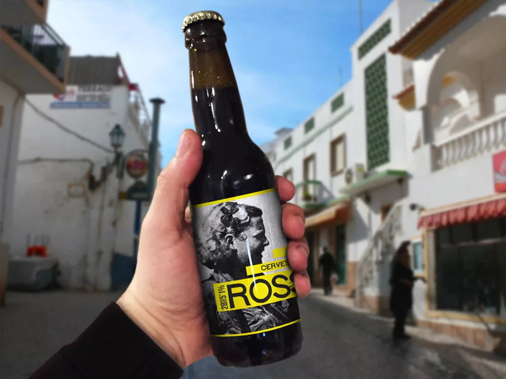 Bottle of Beer in hand – Free PSD Mockup