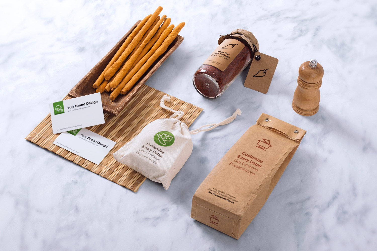 Food Packaging and Branding Free Mockups