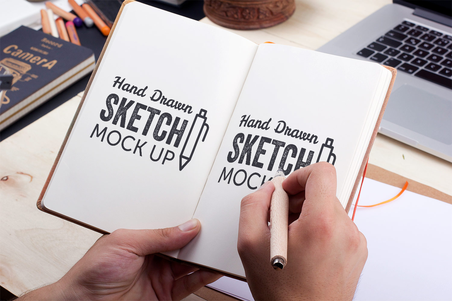 Download Hand-Drawn-Sketch-Sketchbook-Free-PSD-Mockup | Free Mockup