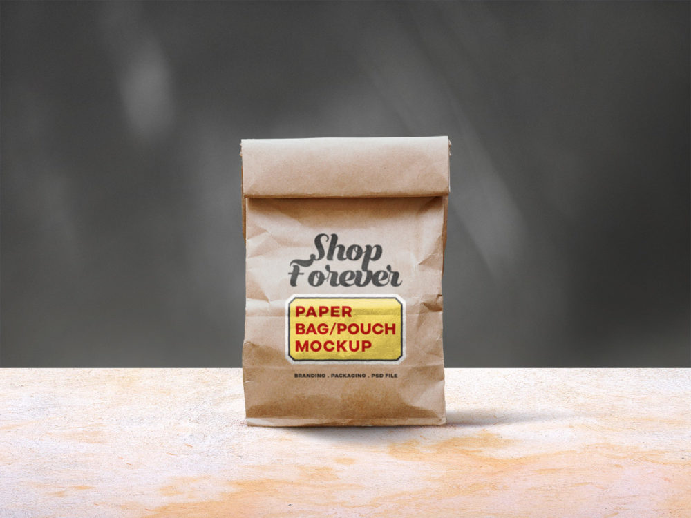 Paper Bag/Pouch Free PSD Mockup