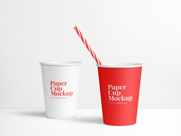 Paper Cup Free PSD Mockup