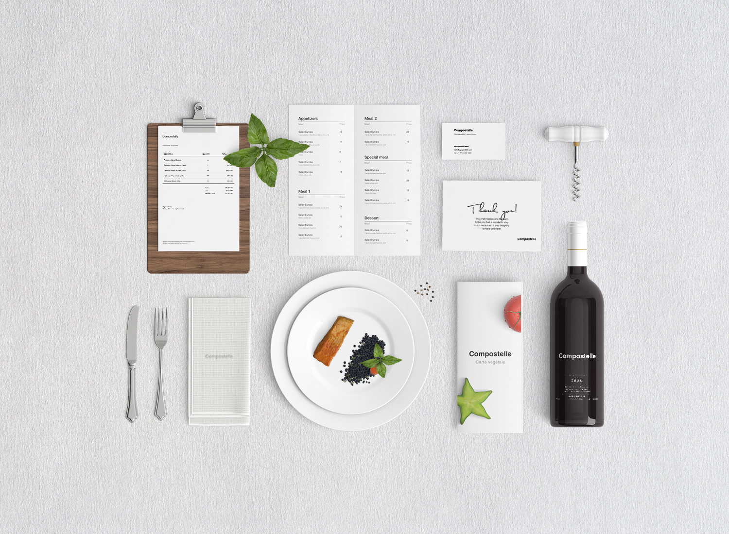 Download Restaurant Branding - Free PSD Mockup | Free Mockup