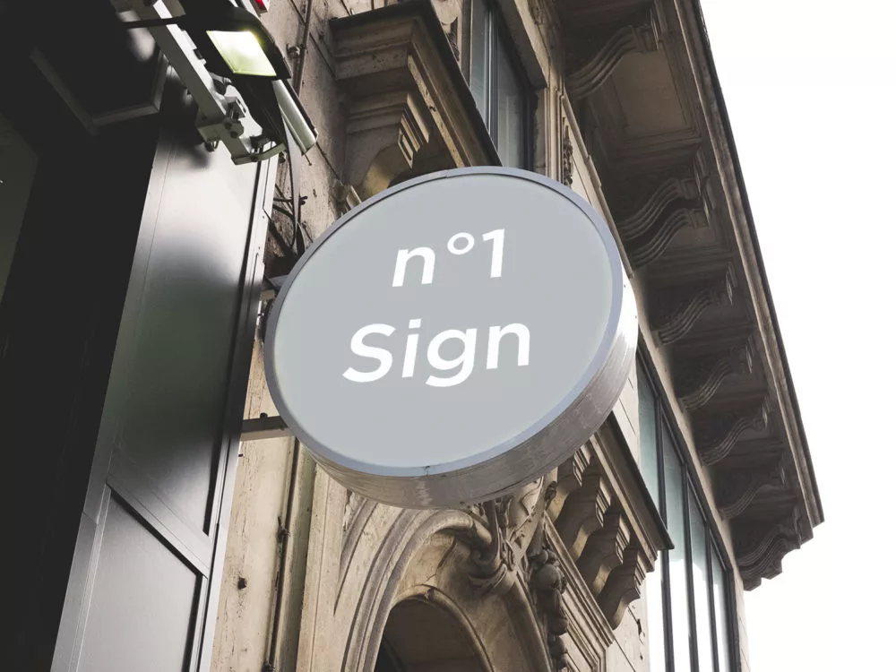 Sign and Facade Free PSD Mockup