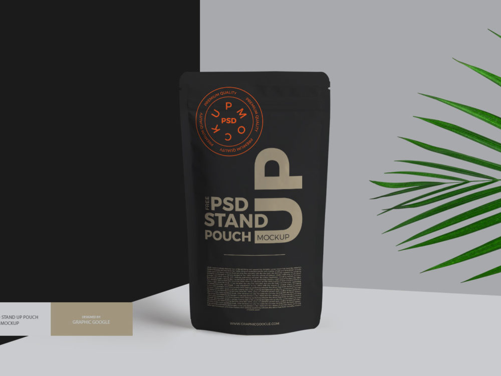 Stand Up Pouch Free PSD Mockup