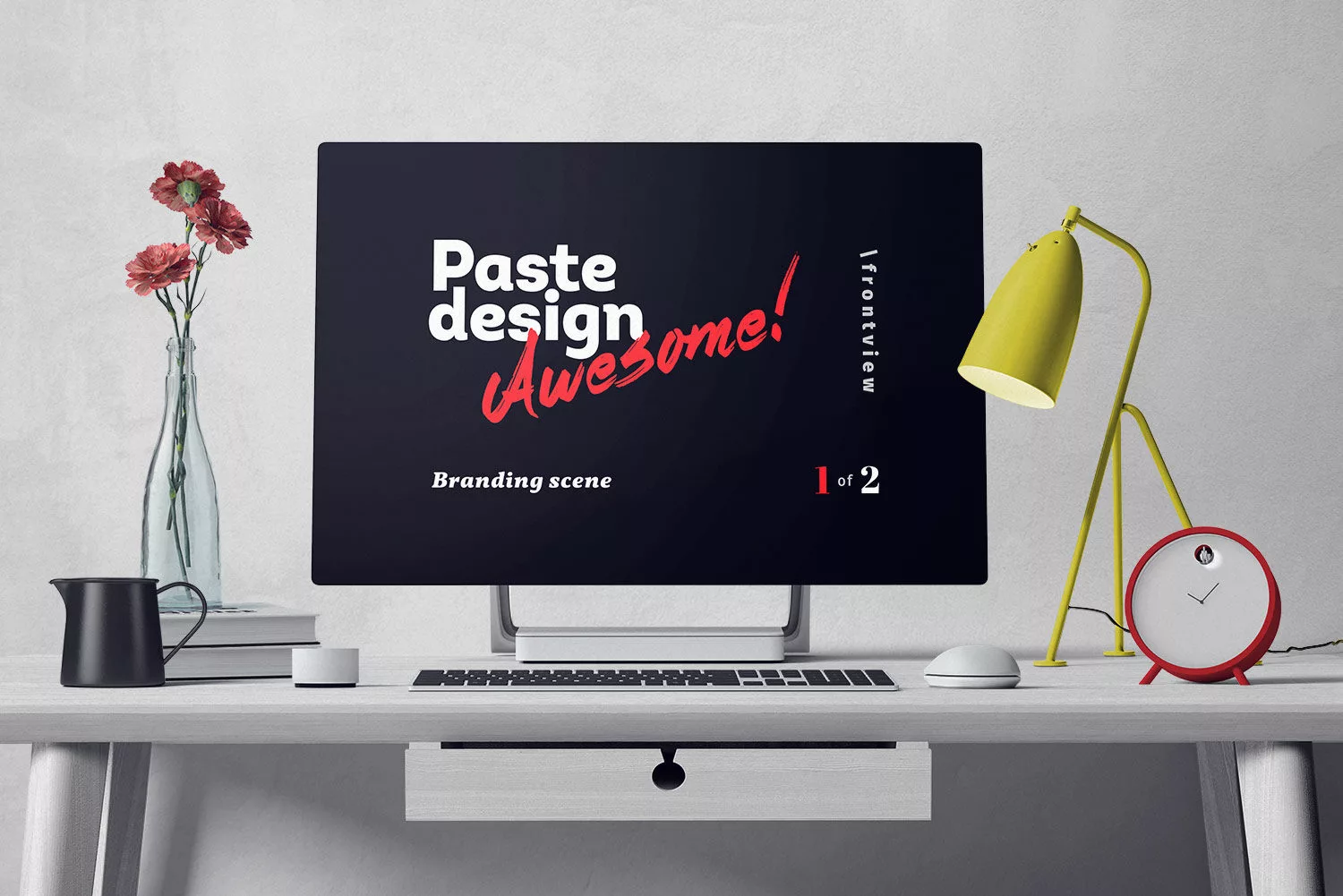 Surface Studio Free Workspace Mockup Scene Free Mockup