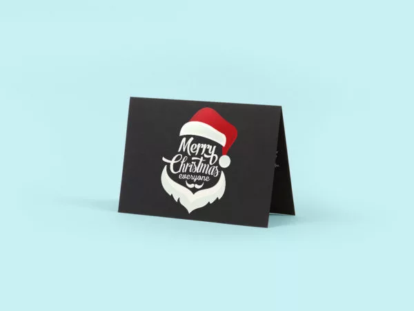 Black Greeting Card Free Mockup