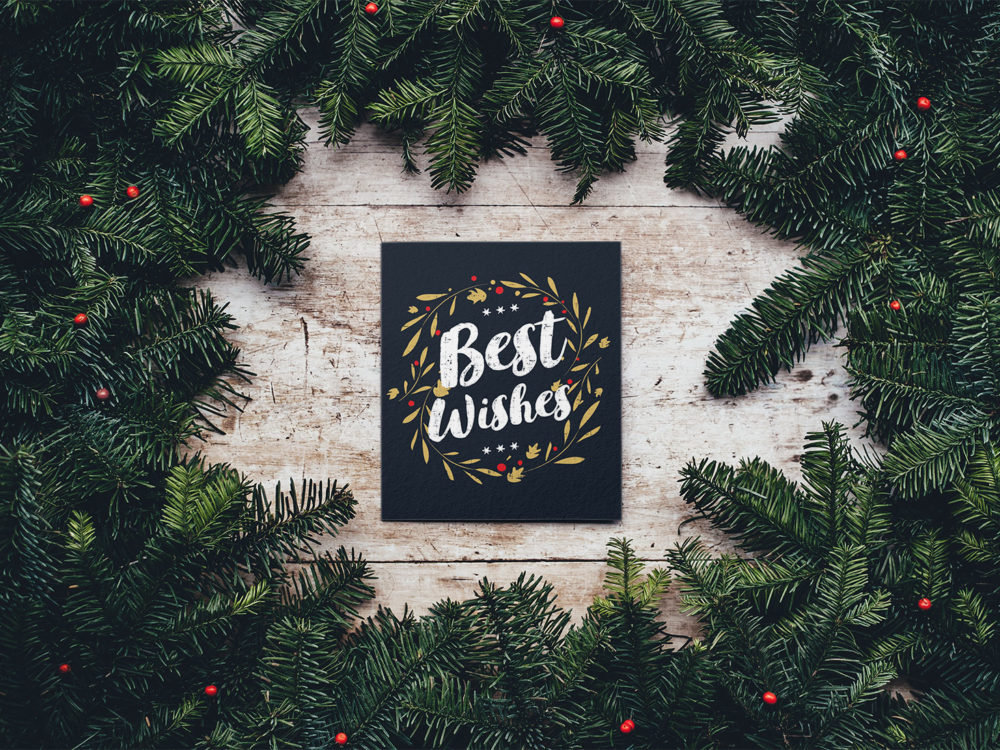 Christmas Card Free PSD Mockup