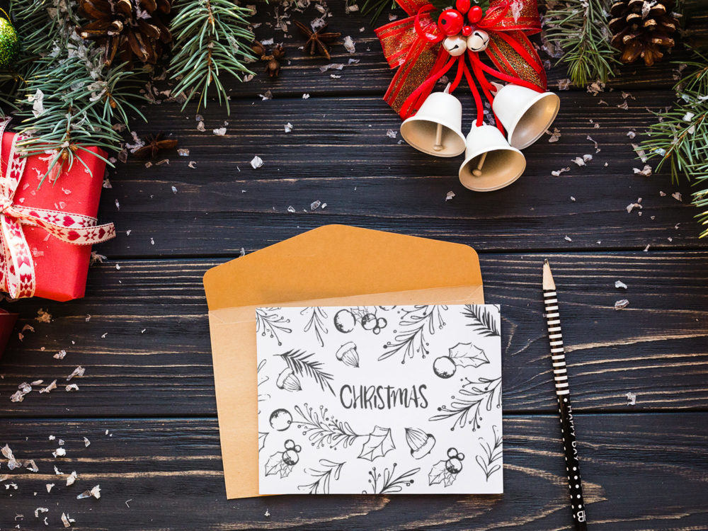 Download Elegant Christmas Letter - Free PSD Mockup | Free Mockup