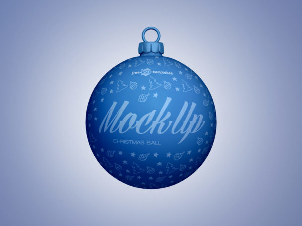 Free Christmas Ball Mockup